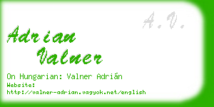 adrian valner business card