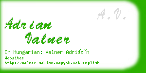 adrian valner business card